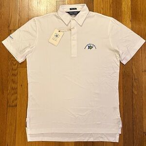 Polo Golf Ralph Lauren Vintage Lisle Men’s White Polo with Embroidered Logo